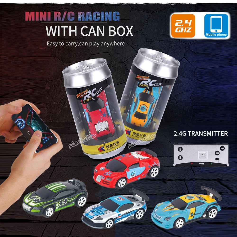 MINI RC Car Cans Bluetooth Control 1:58