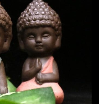 mini Buddha Monk India Tea Pet Crafts