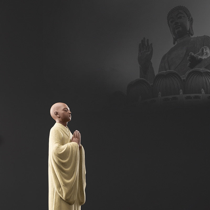 Zen Monk Buddha Statues Home Decor