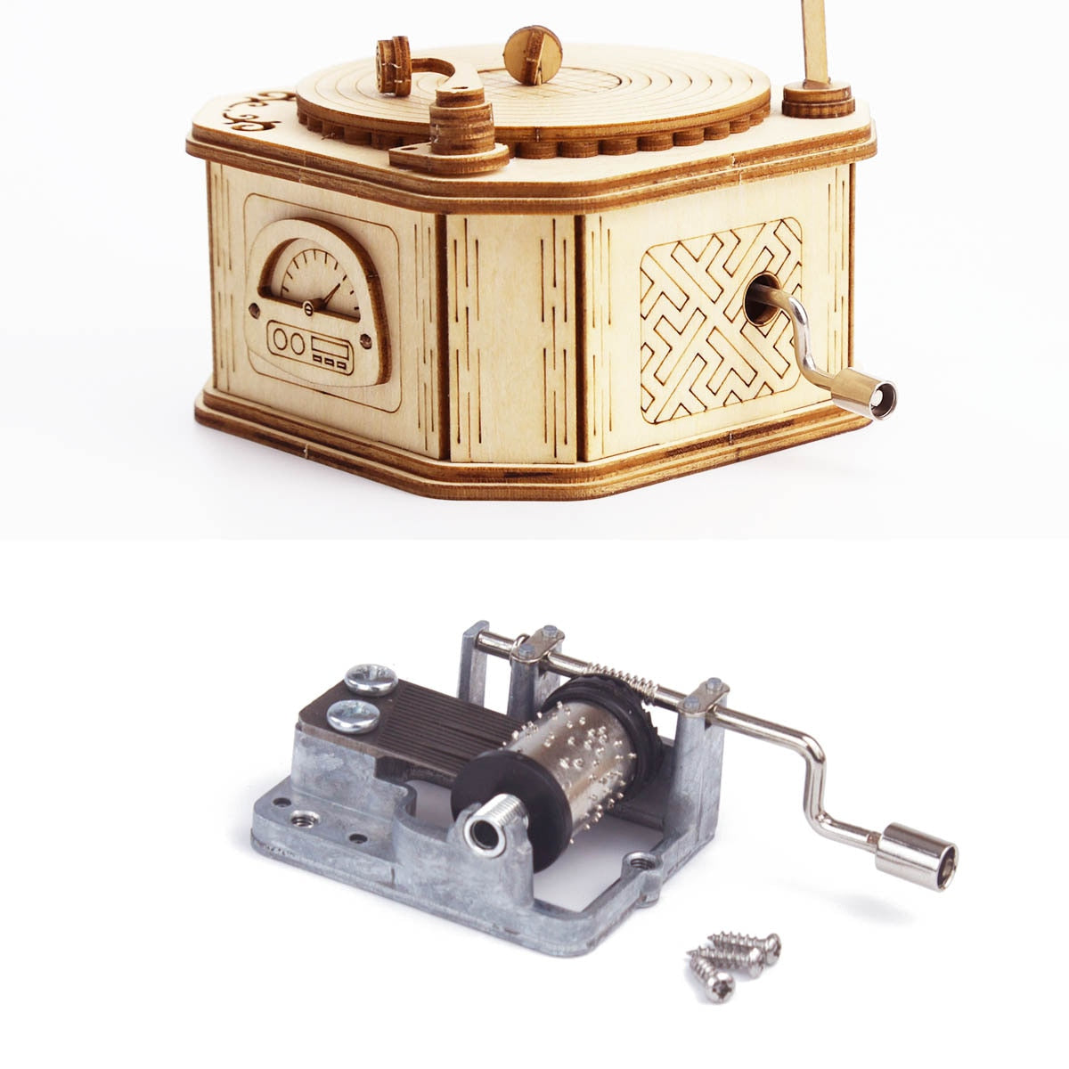 Phonograph Wooden Mechanism Puzzle