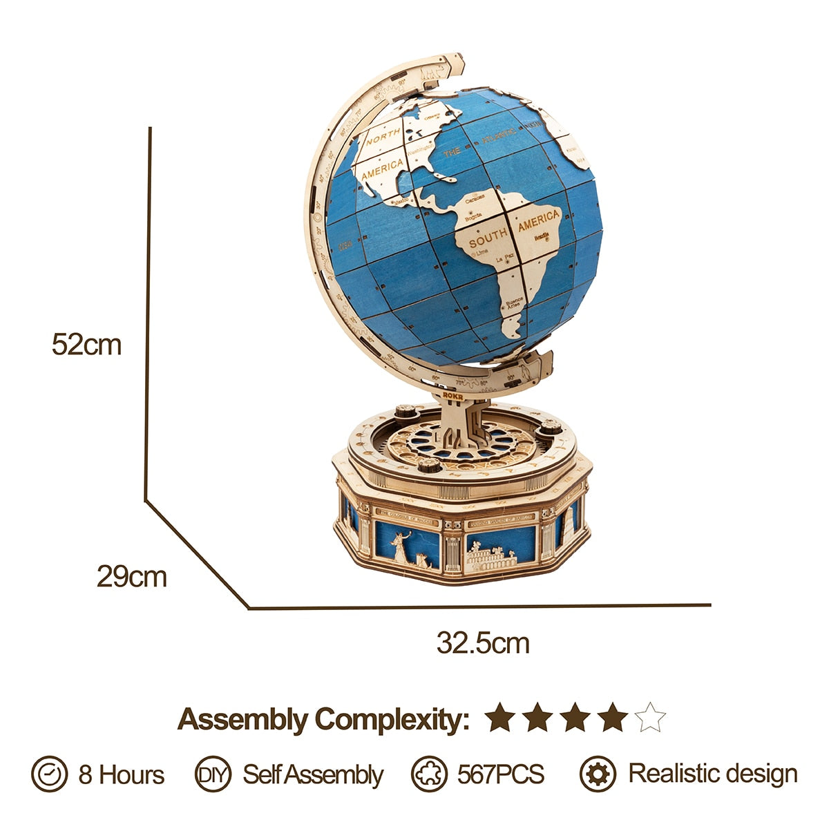 Rotatable 3D Globe