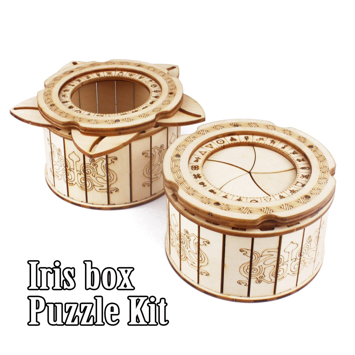 Iris Box Mechanical Gear Wooden Puzzle