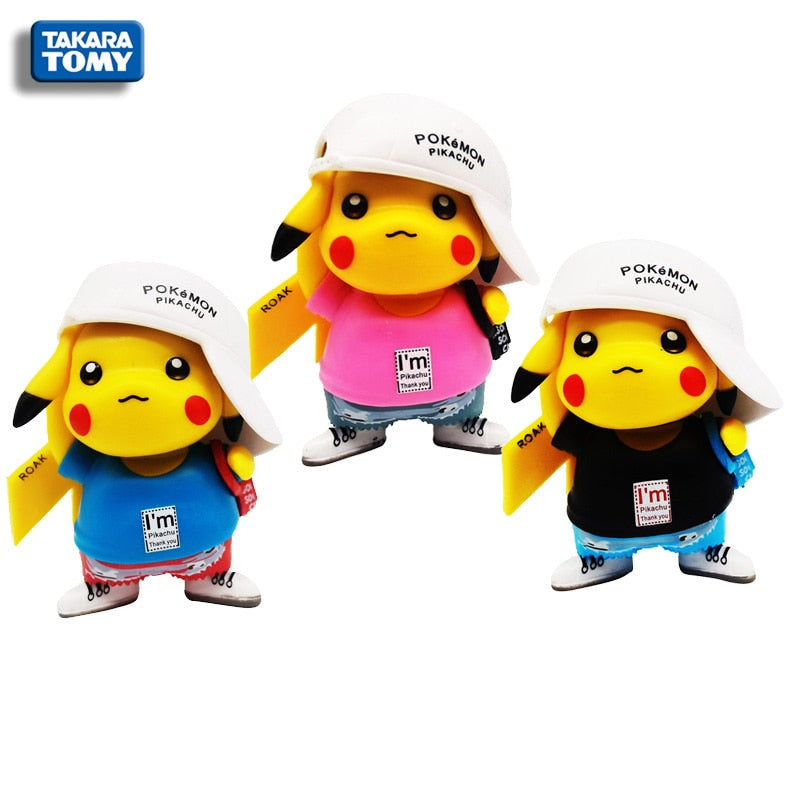 Pokemon Wearing Hat Pikachu Model Toy