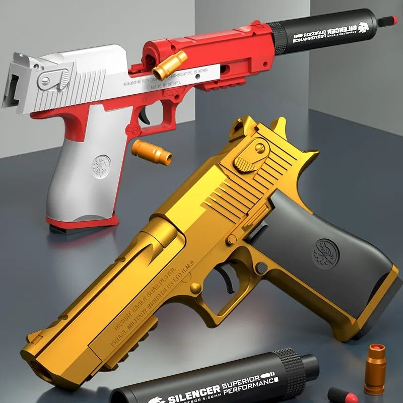 Golden Desert Eagle Soft Bullets Air Gun Poptoyc™